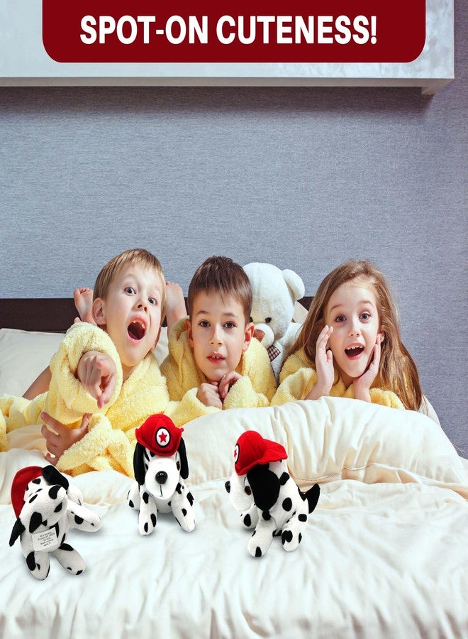 4E's Novelty 12 Pack Dalmatians Stuffed Animals - Soft Stuffed Dalmatian Dog Plush, 6” Small Dalmatian Puppy Plush with Fire Hat, Dalmatian Dog Toy for Kids, Birthday Party Favors - Image 2